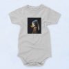 Duck Pearl Earring Unisex Baby Onesie