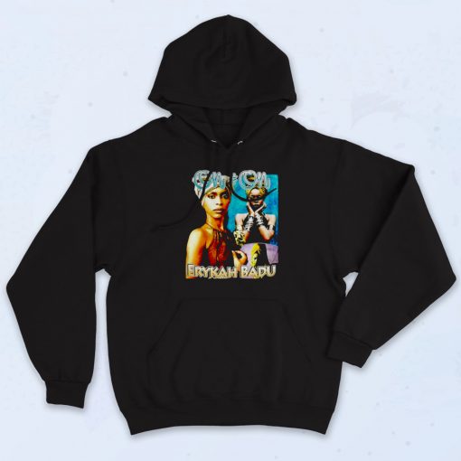 Erykah Badu On And On Black Rapper Hoodie