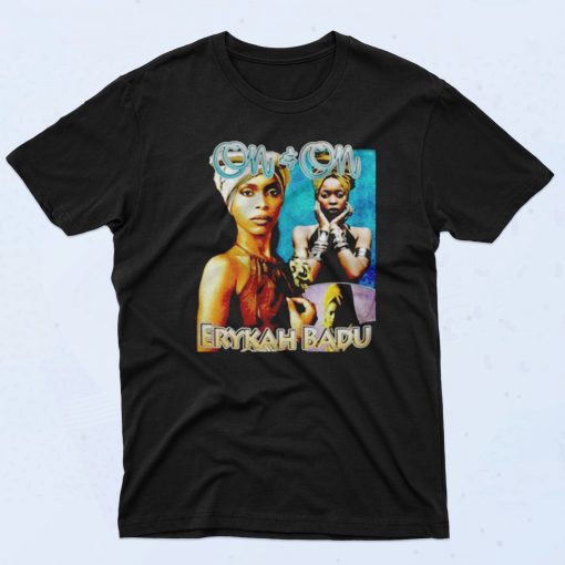 Erykah Badu On And On Cool 90s Rapper T shirt