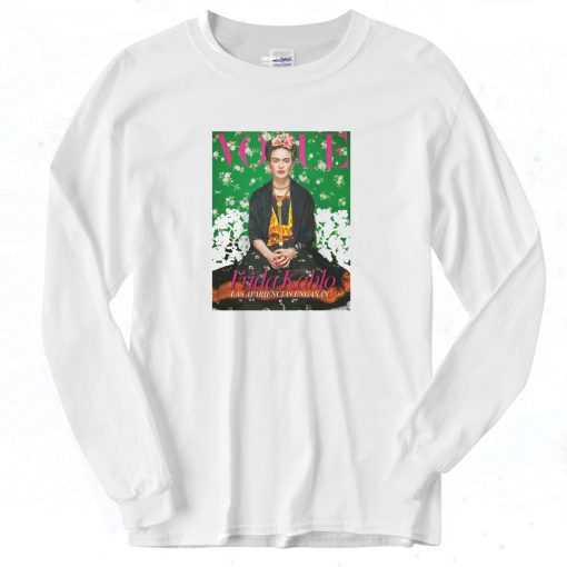 Frida Kahlo Vogue Vintage 90s Long Sleeve Shirt