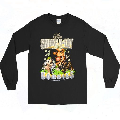 Half Baked Dave Chappelle Sir Smoke 90s Style Long Sleeve Shirt