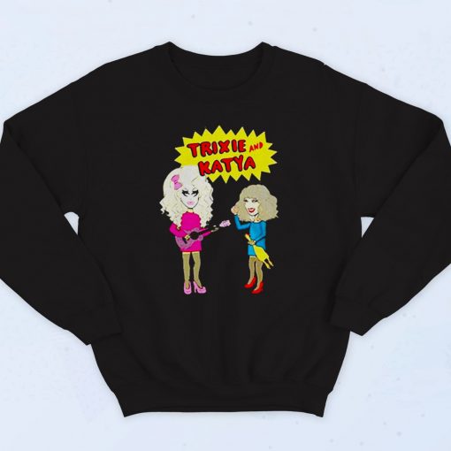 Katya And Trixie Mattel Character 90s Hip Hop Sweatshirt