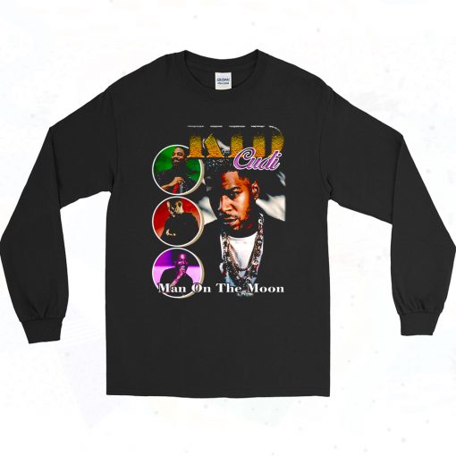 Kid Cudi Man Of The Moon Homage 90s Style Long Sleeve Shirt