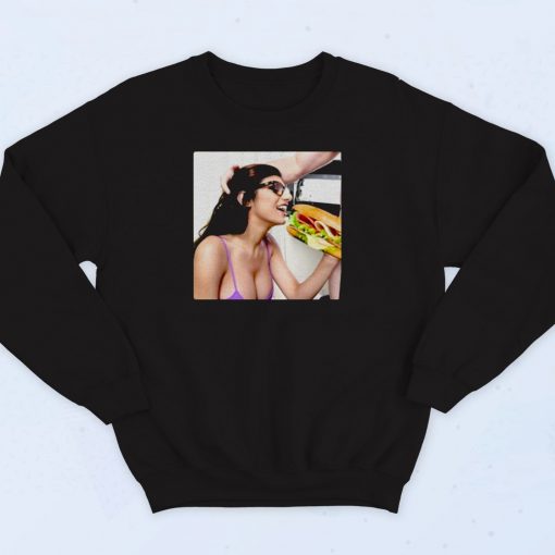 Mia Khalifa Eat Sandwich 90s Sweatshirt Style