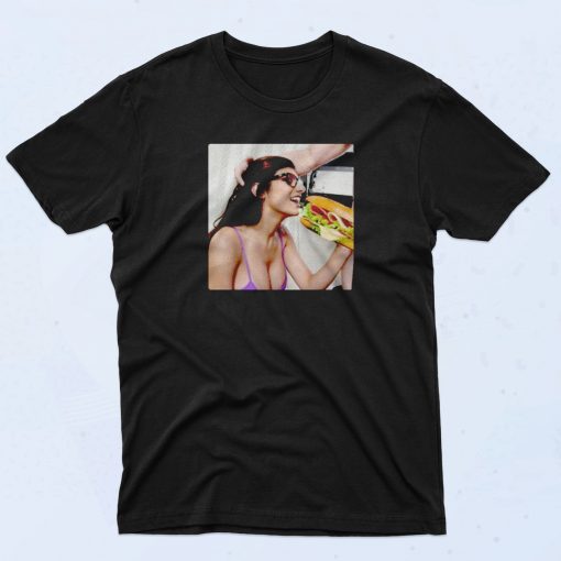 Mia Khalifa Eat Sandwich 90s T Shirt Retro