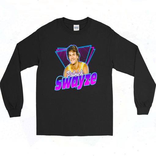 Patrick Swayze Retro 90s Style Long Sleeve Shirt