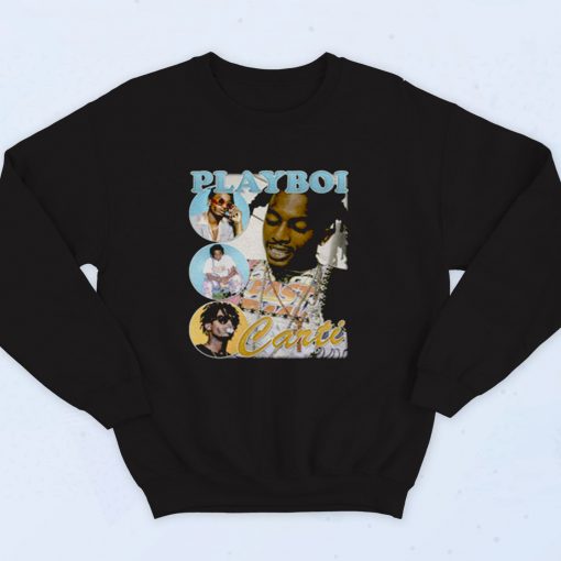 Playboi Carti Woke Up Like This 90s Hip Hop Sweatshirt