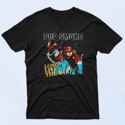 Pop Smoke Long Live The Woo Cool 90s Rapper T shirt