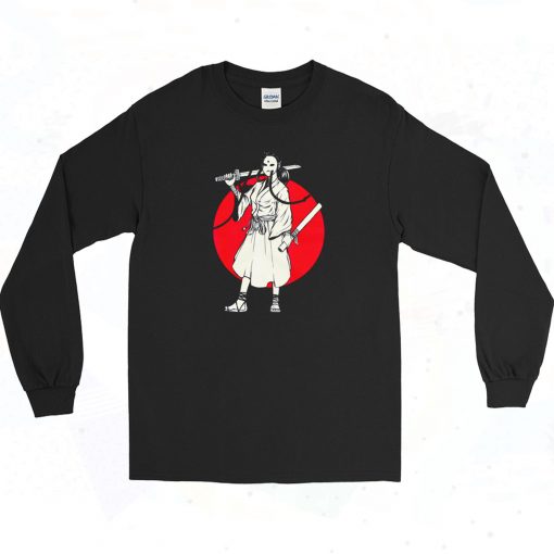 Samurai Sword Sunset Vintage 90s Long Sleeve Shirt