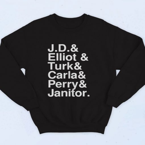 Scrubs Tv Show Jd Elliot 90s Hip Hop Sweatshirt