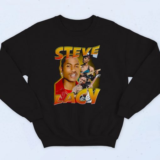 Steve Lacy Playing Guitar 90s Sweatshirt Style