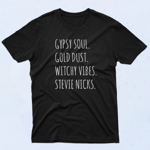 Stevie Nicks Gypsy Soul Gold Dust 90s T Shirt Retro