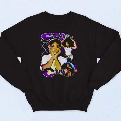 Sza Ctrl Rapper Collage 90s Hip Hop Sweatshirt