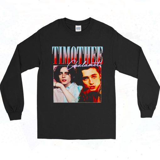 Timothee Chalamet Classic Retro Long Sleeve T Shirt