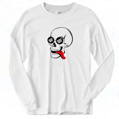 Tongue Skull Vintage 90s Long Sleeve Shirt