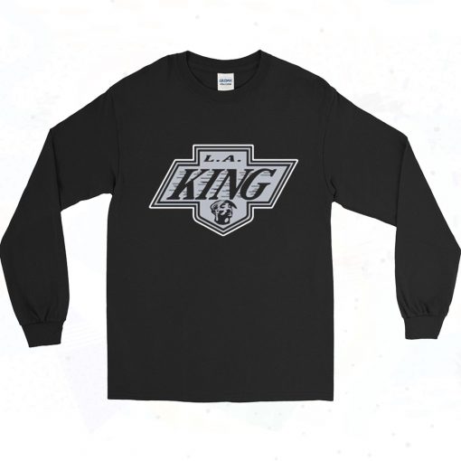 Tupac Shakur Los Angeles King Retro Long Sleeve T Shirt