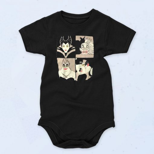 Villains Cruella Queen Ursula Maleficent Unisex Baby Onesie