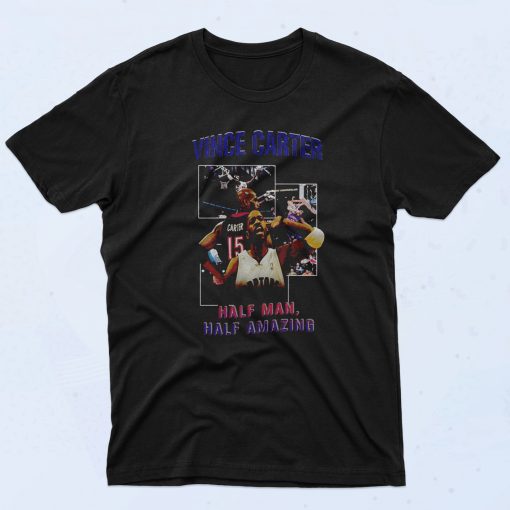 Vince Carter Half Man 90s T Shirt Retro