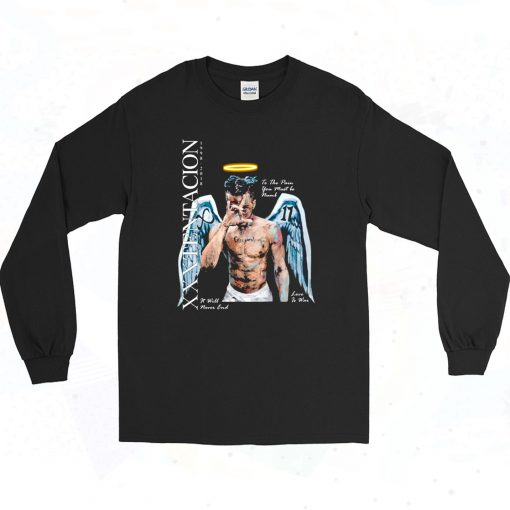 Xxxtentacion Angel Message 90s Style Long Sleeve Shirt