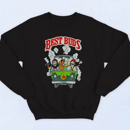 Best Buds Cheech And Chong Scooby Doo Vintage Sweatshirt