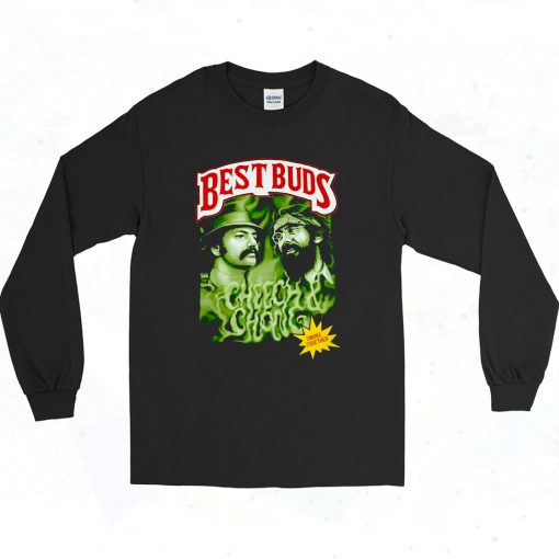 Best Buds Cheech And Chong Smoke Together Authentic Longe Sleeve Shirt