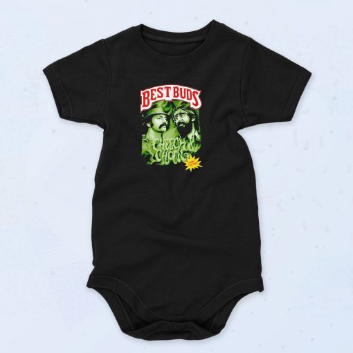 Best Buds Cheech And Chong Smoke Together Vintage Style Baby Onesie