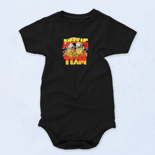 Dusty Rhodes Magnum Ta Americas Team Vintage Style Baby Onesie