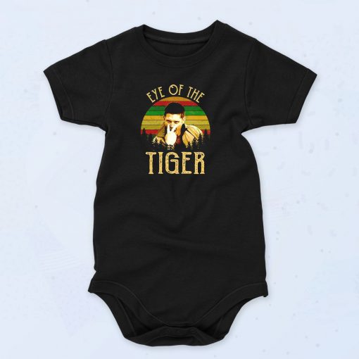 Eye Of The Tiger Dean Winchester Supernatural Vintage Style Baby Onesie