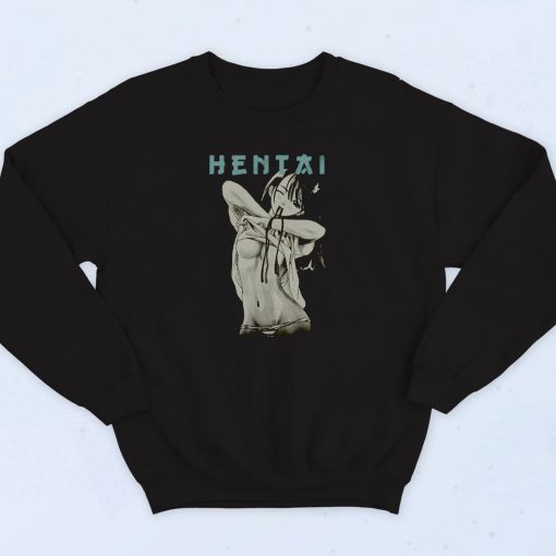 Herren Anime Comic Hentai Waifu Senpai Vintage Sweatshirt