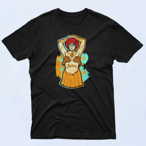 Jinkies And Scooby Doo Velma Tatoo Classic 90s T Shirt