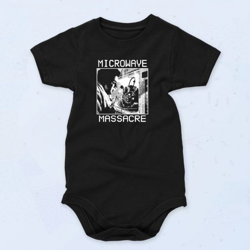 Microwave Massacre Horror Movie Vintage Style Baby Onesie