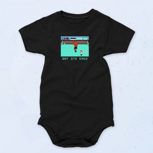 Mike Tysons Punch Out Retro Video Game Vintage Style Baby Onesie