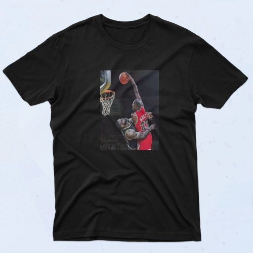 Mj Dunk On LBJ Fashionable T Shirt