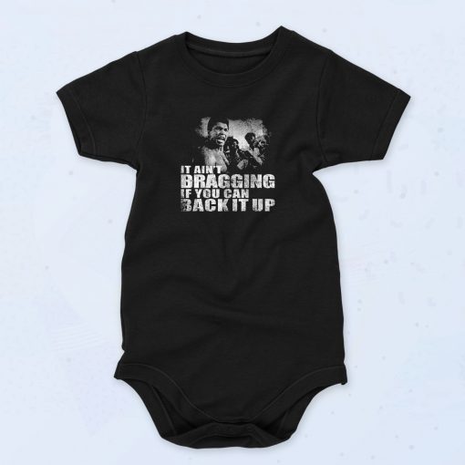 Muhammad Ali It Aint Bragging Vintage Style Baby Onesie