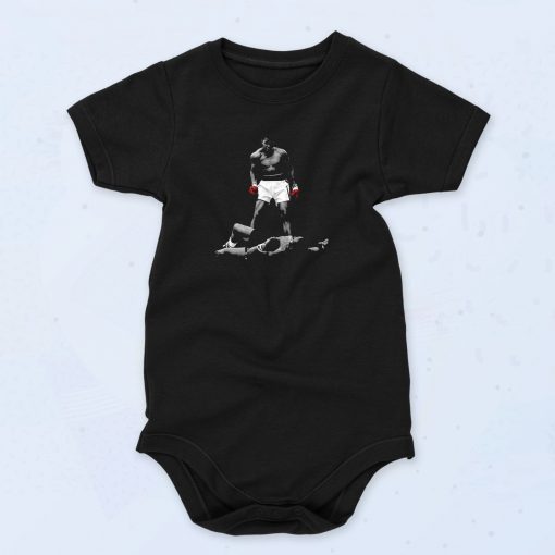 Muhammad Ali Over Liston Vintage Style Baby Onesie