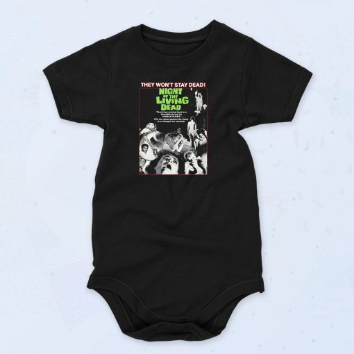 Night Of The Living Dead Classic Horror Vintage Style Baby Onesie