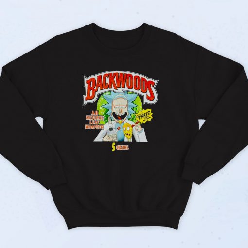 Rick Morty Backwoods All Natural Leaf Vintage Sweatshirt