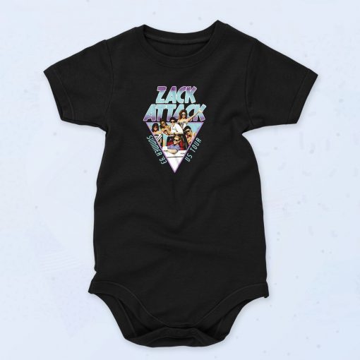 Saved By The Bell Zack Attack Us Tour Vintage Style Baby Onesie