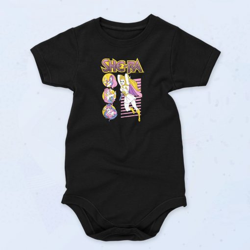 She Ra Princess Of Power He Man Vintage Style Baby Onesie