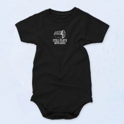 Still Plays With Blocks Vintage Style Baby Onesie