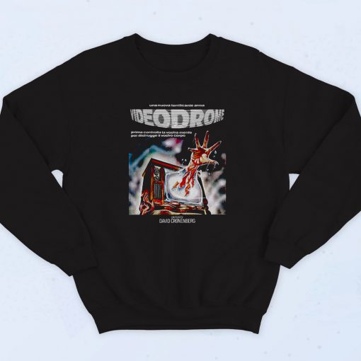 Videodrome David Cronenberg Scary Vintage Sweatshirt