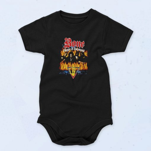 Vintage Bone Thugs N Harmony Flame 90s Baby Onesies