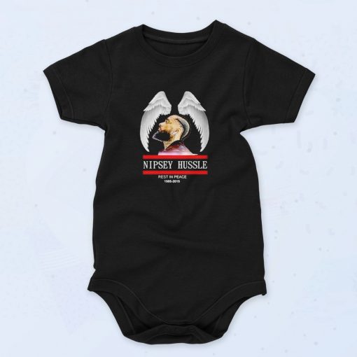 Vintage Nipsey Hussle Marathon Tribute 90s Baby Onesies