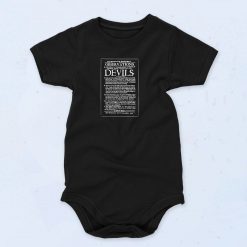 Witch Hunt Devils Letter Vintage Style Baby Onesie