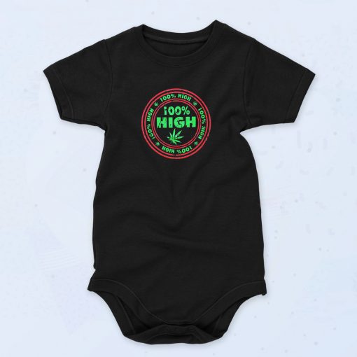 100% High 420 Weed Unisex Baby Onesie