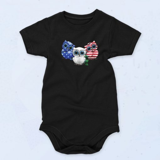 American Owl Independence Day Unisex Baby Onesie