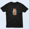 Cat Eating Pizza Graphic T Shirt