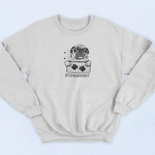 Funny Pugshot Footprints Sweatshirt