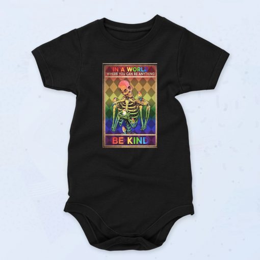 Lgbt Support Skeleton And Bird Unisex Baby Onesie