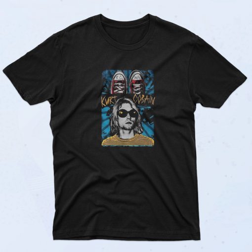 Retro Kurt Cobain Graphic T Shirt